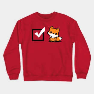 Funny Cute Kawaii Fox Cute Punny Cartoon Meme Gift For Fox Lovers Crewneck Sweatshirt